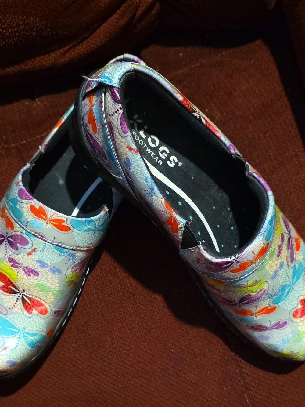 Klogs Womens Floral Butterfly Clogs in Multicolor